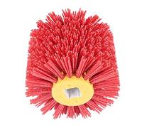 Quystetes Cepillos de tambor de alambre abrasivo rojo para desbarbado, rueda de pulido para muebles, adaptador de amoladora angular de madera