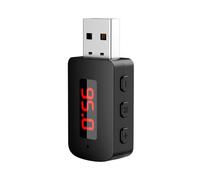 Quystetes Coche Bluetooth 5.4 Adaptador FM Transmisor USB Receptor Llamada Manos Auto Pantalla LED Audio Música Receptor Inalámbrico