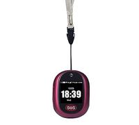 Quystetes Colgante de Seguimiento GPS 4G V45 para NiñOs Mayores Mini GPS Rastreador Personal Alarma Reloj Parlante una Prueba de Agua (Rojo)