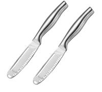 Quystetes Cuchillo para Mantequilla, Cuchillo para Postre, Queso, Cuchillo para Mermelada de Acero Inoxidable, Cubiertos, Pan Tostado, Crema, Cortador de Queso, Herramientas de Cocina