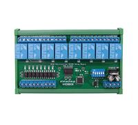 Quystetes DC 24V 8 Ch RS485 Placa de Relé Modbus RTU UART Interruptor de Control Remoto Caja de Riel DIN35 para Control de AutomatizacióN PLC