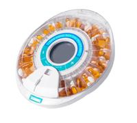 Quystetes Dispensador de pastillas con recordatorio de sonido y luz para ancianos, pastillero electrónico automático de 28 días con alarma