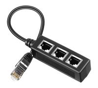Quystetes Divisor Ethernet 1 a 3 para el hogar, oficina, escuela, expansión de red negra, 1 unidad