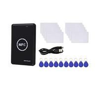 Quystetes Duplicador de Escritor de Lector RFID, Lector NFC Programador de Tarjeta Inteligente, Decodificador de Tarjeta de Acceso, Tarjetas UID T5577 Grabables