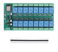 Quystetes ESP8266 WiFi MóDulo de Relé de 16 Canales AlimentacióN de la Placa de Desarrollo de ESP-12F, MóDulo de Relé de 16 VíAs, Modo de Suministro 12V