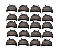 Quystetes Gorro de Peluca HD Gorro de Media Gorro de Peluca Transparente Gorro de Nailon Fino Cubiertas para la Cabeza Convenientes Multifuncionales, Negro 20 Piezas