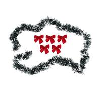 Quystetes Guirnalda de 2 m para decoración de barra de Navidad, árbol de Navidad, decoración de cocina, color rojo
