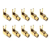 Quystetes Horquilla de Pala de áNgulo Recto y Poste de EncuadernacióN-Enchufe Tipo Banana de 4 Mm-Conector de Horquilla de Pala para Altavoz y AlimentacióN y Amplificador(Paquete de 10)