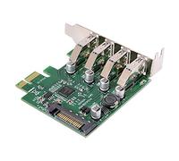 Quystetes Hub Pci-E de 4 Puertos de Perfil Bajo a USB 3.0 Adaptador de Tarjeta de Expansión Pci Express Sistemas Operativos Usb1.1/2.0/3.0 de 5 Gbps