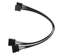 Quystetes IDE 4 Macho una 15 Hembra Cable Adaptador Convertidor de EnergíA Disco Duro HDD SSD Cable de ExtensióN de EnergíA, Paquete de 2