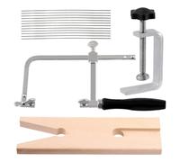 Quystetes Juego de 14 piezas de caballo de sierra para joyero, caballo de sierra ajustable, herramientas de banco de madera de plástico y metal para hacer joyas