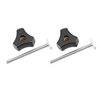 Quystetes Juego de 2 Tornillos en T y Manejar de PláStico M8, Juego de Abrazaderas de SujecióN RáPida de Metal para Herramienta de CarpinteríA DIY T-Track con Ranura en T