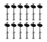 Quystetes Kit de tornillos para cama elástica, 12 tornillos de acero galvanizado, accesorios de fijación para reemplazo de montaje de trampolín