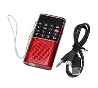 Quystetes L-328 Mini Bolsillo PortáTil FM Auto Scan Radio MúSica Audio Reproductor de MP3 Altavoz PequeñO Al Aire Libre con Grabadora de Voz