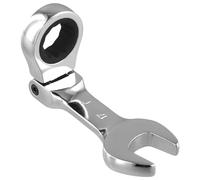Quystetes Llave de Trinquete de Corto con Cabezal Móvil, Llave de Boca de Doble Propósito Rápida, Herramienta de Hardware, Llave Que Ahorra Mano de Obra de 17 mm