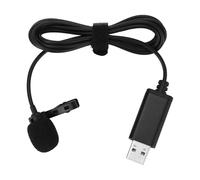 Quystetes Micrófono universal USB Lavalier Micrófono con clip para computadora, micrófono omnidireccional Plug and Play