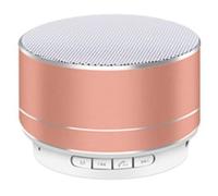 Quystetes Mini altavoz Bluetooth A10 portátil para exteriores, caja de sonido, compatible con tarjeta TF, rosa
