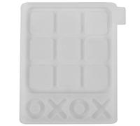 Quystetes Noughts and Crosses - Molde de silicona para tablero de ajedrez 3D, molde de espejo de resina, molde de buey para juego de ajedrez, herramienta S