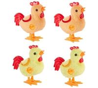 Quystetes Paquete de 4 Juguetes de Peluche Que Saltan de Pascua para Niños Pequeños, Saltando para el Gallo de Pascua