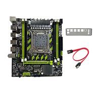 Quystetes Placa Base X79G+Cable +Bisel LGA2011 4XDDR3 Ranura RECC M.2 NVME PCI-E X16 6XUSB2.0 SATA3.0 Placa Base para Juegos de Servidor
