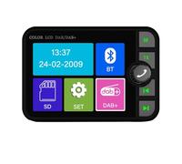 Quystetes Receptor de Radio /+ LCD de 2,4 Pulgadas, Reproductor de MP3 con Bluetooth, Transmisión de Señal Digital FM para Automóviles Europeos