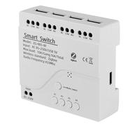 Quystetes RF433 Smart Home Automation DIY Breaker Relé inalámbrico Control de voz Blanco 1 pieza