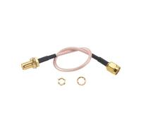 Quystetes SMA Macho a SMA Tuerca Hembra Bulkhead Crimp RG316 coaxial Cable Puente Pigtail 15cm