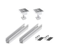 Quystetes Soporte de Montaje en Panel Solar Rieles Abrazadera MóDulo de FijacióN Montaje Montaje Suministros de EnergíA Solar Fotovoltaica Techo Trapezoidal 30 Mm