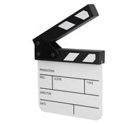 Quystetes Tablero de corte de acción, tablero de película acrílica de borrado en seco, tamaño compacto, película de TV, director de películas, corte de escena de acción, tablero de aplausos