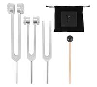 Quystetes Tuning Forks Set-128 Hz, 256 Hz, 512 Hz,Tuning Forks Perfect para Healing,Chakra,Sound Therapy,Keep Body, Mind y Spirit