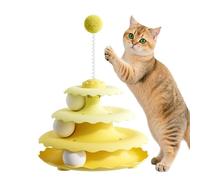 Quzente Ball Track - Juguete para Gatos, Torre de Bolas de 3 Niveles | Divertido Rompecabezas | para Sala de Estar, Dormitorio, hogar, Porche, balcón, apartamento, área de Juego
