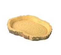 Quzente Gecko Feeding Ledge - Cuenco de alimentación de reptiles poco profundo y plano - Suministros divertidos para mascotas, plato de agua portátil para el hogar, acuario, pecera