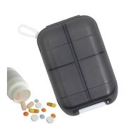 Quzente Pastillero compacto | Pastillero de viaje | Dispensador de medicamentos con tapas de cierre a presión, funda para tapones para los oídos para bolso de bolsillo, maletín, píldoras medicinales