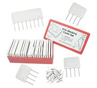 Quzente Peines De Bloqueo De Ganchillo, 25 Peines De Punto De Bloqueo con 100 Pasadores En T, Bloqueador De Punto Y Juego De Agujas para Bloquear Proyectos De Punto, Crochet, Macramé Costura