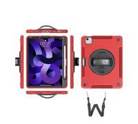 QVAQHBDBVM 1fortunate Funda Anti-fall Silicone Shell, Strap and Shoulder Protective Cover Suitable for iPad Pro 11 inch-2024/2025(Red (bracelet+strap))