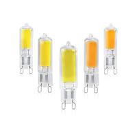 QVAQHBDBVM 1fortunate Paquete de 12, bombilla LED COB AC220V G9 3W/5W/7W lámparas de vidrio regulables, lámpara de araña for accesorios de iluminación del hogar(Warm White,220V 7W)