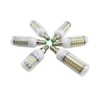 QVAQHBDBVM 1fortunate Paquete de 6, bombilla LED de maíz AC220V 7W E14, lámpara de interior for el hogar, lámpara de bombilla de maíz(Blanco,56LEDS 6W)