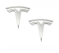 QVBGFF Coche Emblema,para Tesla Model 3 X Y,Cuerpo Emblema Insignia Pegatina, Insignia Logotipo Capó Delantero Puerta del Maletero Pegatinas Logo,A