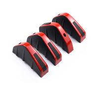 QVEDJUVXZ Difusor Trasero de Coche, para Ford Tourneo Custom 2015-2025 Aletas de Tiburón para Parachoques, Spoiler de Labio Trasero, Protector Anti-colisión,Black red-125mm x 65mm x 25mm