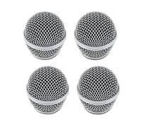 Qvhgnxcm Cabezales de Malla de micrófono de Metal de 4 Piezas compatibles con Parabrisas de Rejilla de micrófono Vocal SM58 con Esponja