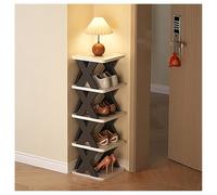 QVK - clóset no empotrado para zapatos no necesita ser instalado, se puede desmontar y combinar libremente, con un espacio de 16 cm, adecuado para entrada del pasillo del hogar (M, negro)