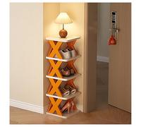QVK El zapatero independiente no necesita ser instalado, se puede desmontar y combinar libremente, con un espacio de 16 cm, adecuado para la entrada del pasillo del hogar (M, naranja)