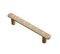 QVK Juego de 6 lineales martilleados manijas del gabinete, aleación de zinc cajón tira con un acabado cepillado electrochapado. Manijas de puerta de alta estética-Bronze||S