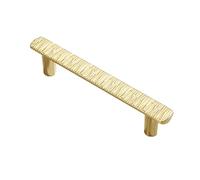 QVK Juego de 6 lineales martilleados manijas del gabinete, aleación de zinc cajón tira con un acabado cepillado electrochapado. Manijas de puerta de alta estética-Gold||S