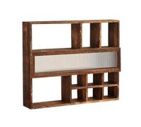 QVK Vitrina de Cristal montada en la Pared de los espíritus Grandes, Puertas de Cristal de acrílico, se Puede Utilizar como Estante de la Barra, gabinete de Almacenamiento