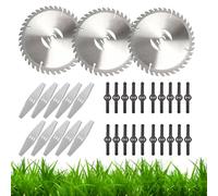 QVMQVM Cuchillas de Repuesto para Desbrozadora, Cuchillas De Repuesto De Césped, Hoja De Repuesto De Metal, Cuchillas de Repuesto de plástico, Accesorios para Desbrozadora Eléctrica con Batería