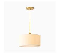 QWAXTRIW Lámpara Colgante de Techo Grande, lámpara de Sala de Estar, Dormitorio, Mesa de Estudio, lámparas de Tela de Lino de Viento nórdico (D50CM,A)