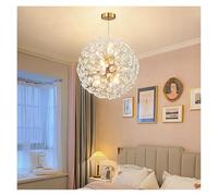 QWAXTRIW Lámpara Colgante de Techo para Sala de Estar, lámpara Colgante de Diente de león de Cristal de Lujo, iluminación Colgante de Girasol LED para Dormitorio (Intercambiable, Colgante 12)