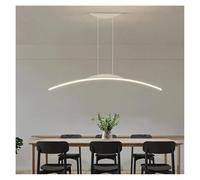 QWAXTRIW Lámpara LED Moderna para Comedor, Cocina, Sala de Estar, Dormitorio, lámpara Colgante de Techo, luz de diseño Simple (Blanco, L120cm)