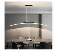 QWAXTRIW Lámpara LED Moderna para Comedor, Cocina, salón, Dormitorio, lámpara Colgante de Techo, luz de diseño Simple (Negro, L100cm)